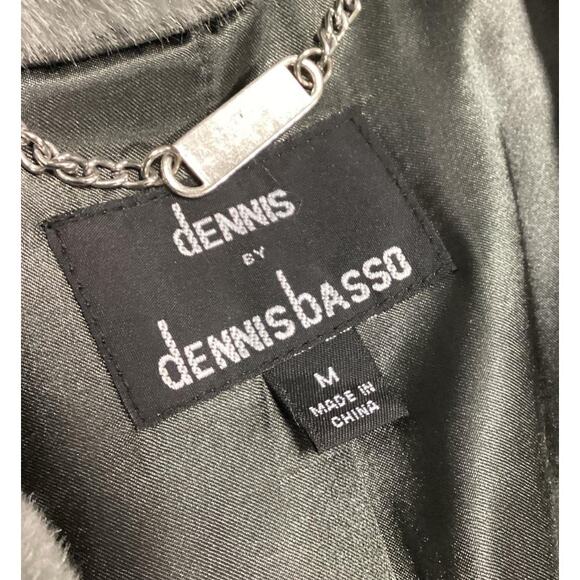 Dennis Basso Gray Black Ombre Faux Fur Jacket M - Picture 2 of 4